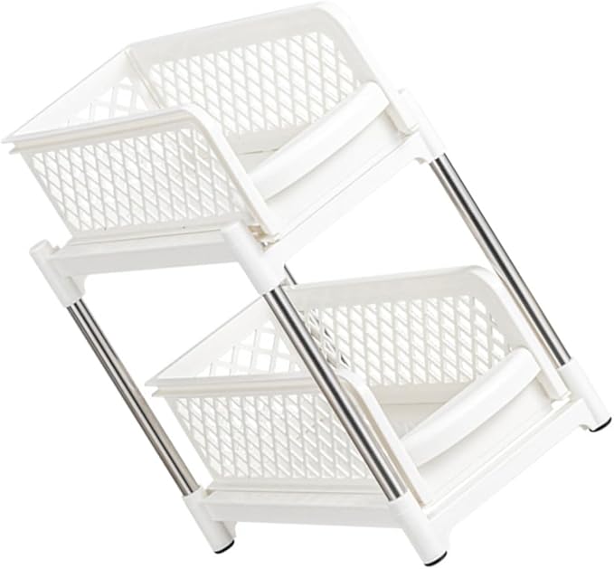Ipetboom Professional Bathroom Shelf Organizer Multi Function Under Sink Storage Rack Bathroom Supply Organizer for Home Saving Design for Neat
