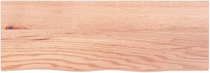 Solid Oak Live Edge Wall Shelf, 31.5 Inch Rustic Floating Wood Shelf for Living Room, Kitchen and Bathroom Decor, Heavy Duty Storage Display Shelf, Holds up to 44 Lbs