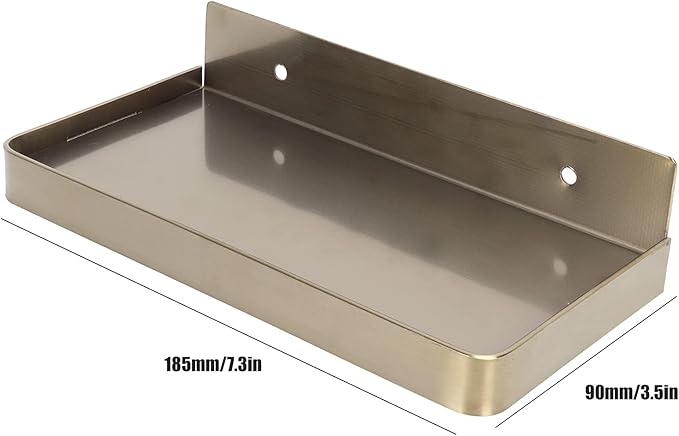 Bathroom Wall Moted Phone Shelf, Stainless Steel Phone Holder with Raised, Phone Storage Rack for Bathroom Toilet(Black)