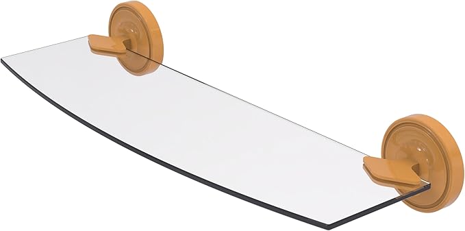Allied Brass R-33/18-GLY Regal Collection 18 Inch Glass Shelf, Golden Yellow