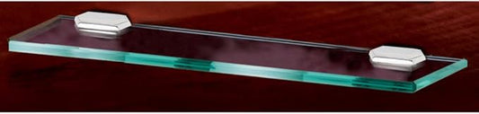 Alno 18" Glass Shelf With Brackets - Unlacquered Brass