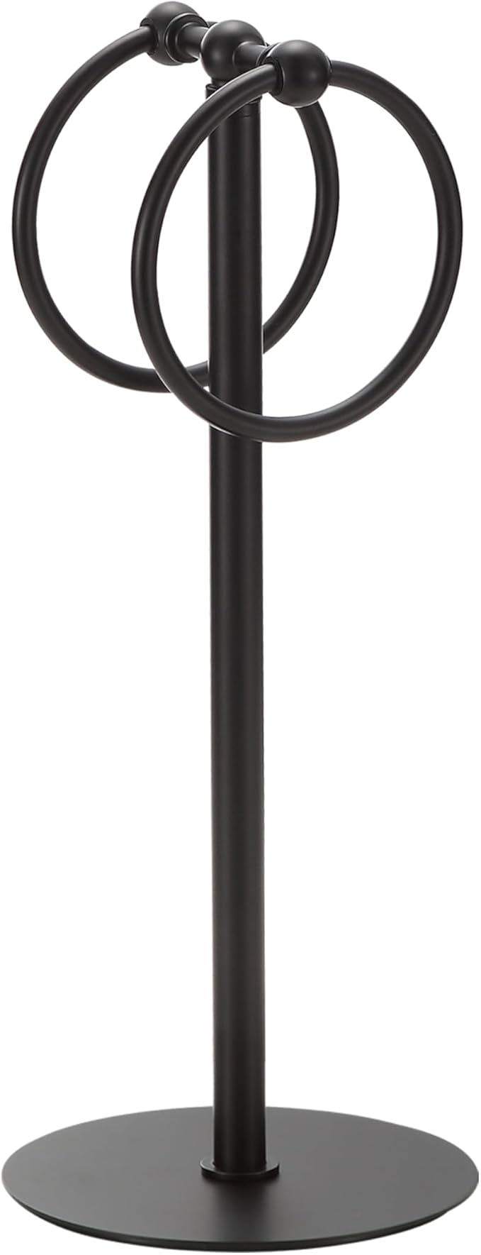 Adjustable Black Towel Rack,Freestanding Bathroom Towel Holder
