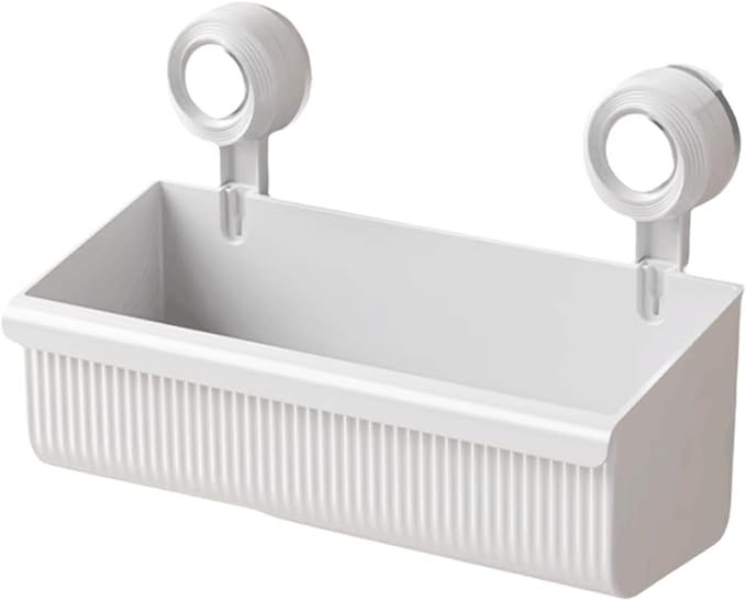 Removable Wall-Mounted Bathroom Shelves Suction Cup Bathroom Shelves Plastic Bathroom Shelves Large Capacity Bathroom Shelves Large Capacity