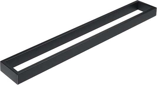 Sayayo Matte Black Towel Bar for Bathroom, 24 Inch Hand Towel Holder Wall Mount Square Towel Ring SUS304 Stainless Steel Towel Rack