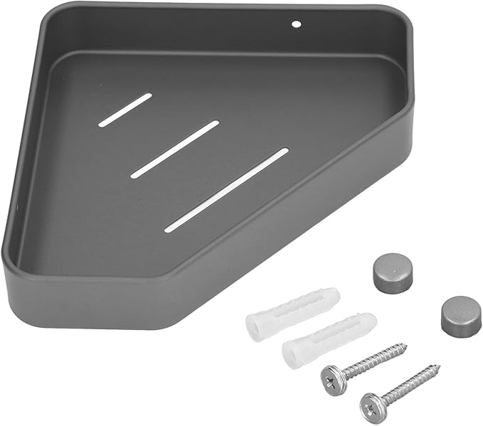 Rustproof Space Aluminum Corner Shelf - Sturdy Floating Shelf for Bathroom, Kitchen, Living Room, and Balcony with Easy Installation