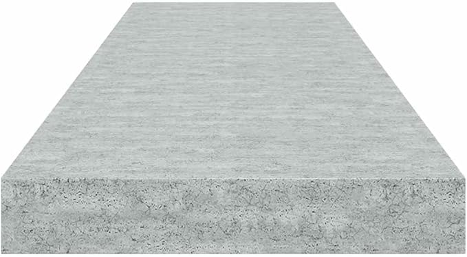 Set of 2 Floating Wall Shelves, 31.5-inch Modern Concrete Grey Honeycomb MDF Decorative Display Ledge for Living Room, Bedroom, and Home Office Storage
