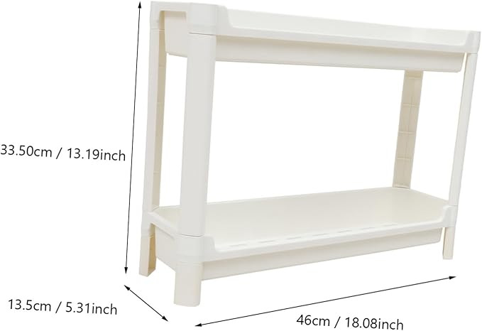 GLEAVI Bathroom Storage Cabinet Multilayer Plastic Rack Corner Rack Organizing Bins for Living Room Decor