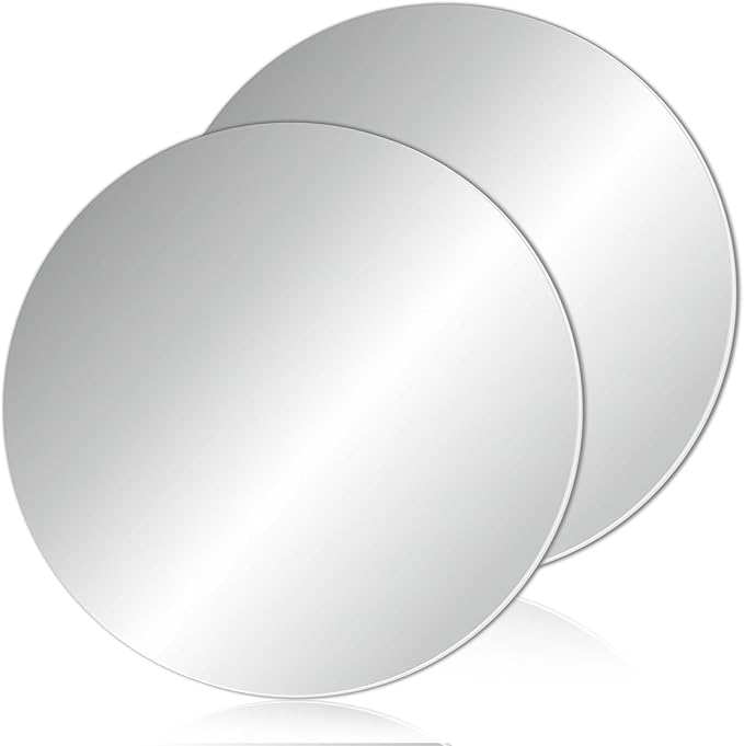 Blulu 2 Pcs 7.9 Inches Magnetic Locker Mirror Small Real Glass School Rectangular Locker Magnetic Makeup Mirror for Bathroom Household Refrigerator Cabinet