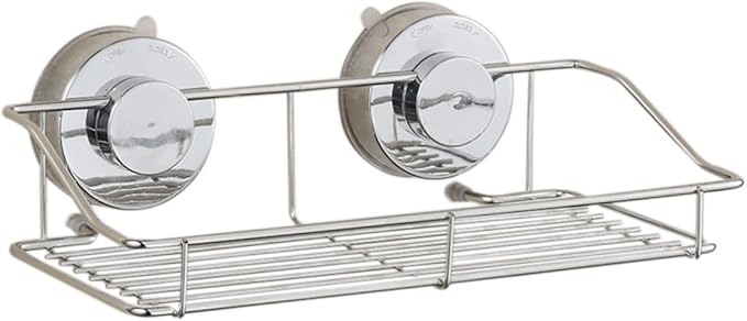 Luxshiny Hanging Shelf Suction Cup Bathroom -Mounted Storage Organizer Floating Shelf Bathroom Collector