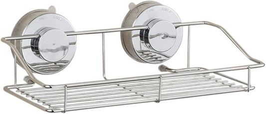 Luxshiny Hanging Shelf Suction Cup Bathroom -Mounted Storage Organizer Floating Shelf Bathroom Collector