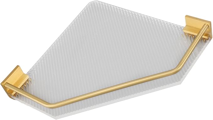 Wall Mounted Corner Shelf, Strong Load Bearing Capacity Triangular Acrylic Corner Floating Shelf for Bathroom (Without Hook)