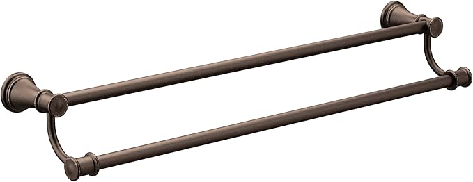 Moen YB6422ORB Belfield 24 inch Bathroom Double -Towel Bar, Oil Rubbed Bronze