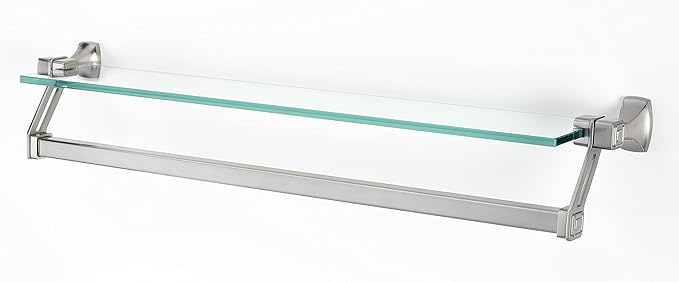 Alno 25" Glass Shelf with Towel Bar
