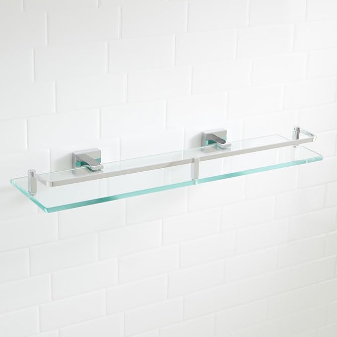Signature Hardware 295796 Albury 19-5/8" Glass Bathroom Shelf