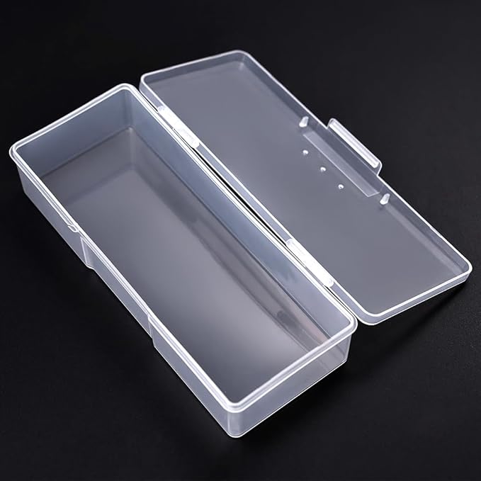 3 Pcs Nail Art Storage Organizer Empty Plastic Manicure Tool Box, Portable & Stackable Nail Supply Case for Jewelry and Equipment (3 White)