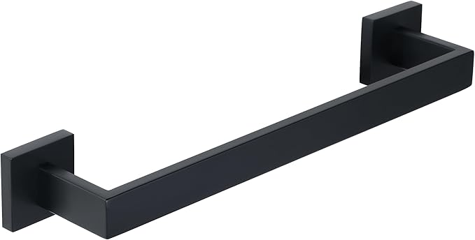 Alise Towel Bar for Bathroom Wall Mounted 12 Inch Towel Racks for Bathroom & Kitchen,Heavy Duty SUS304 Stainless Steel Towel Holder Towel Hanger for Bathroom Walls,Matte Black