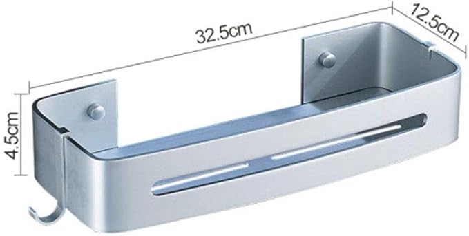 AGYH Space Aluminum Bathroom Rack Corner Wall Hanging Angle Frame Bathroom Storage Rack Single Double Layer (Free Punching)