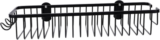 1Pc Wall Mounted Household Storage Rack Stylish Mesh Basket Design Easy to Install Non Punch Shelf for Bathroom Organization Without Wall Damage