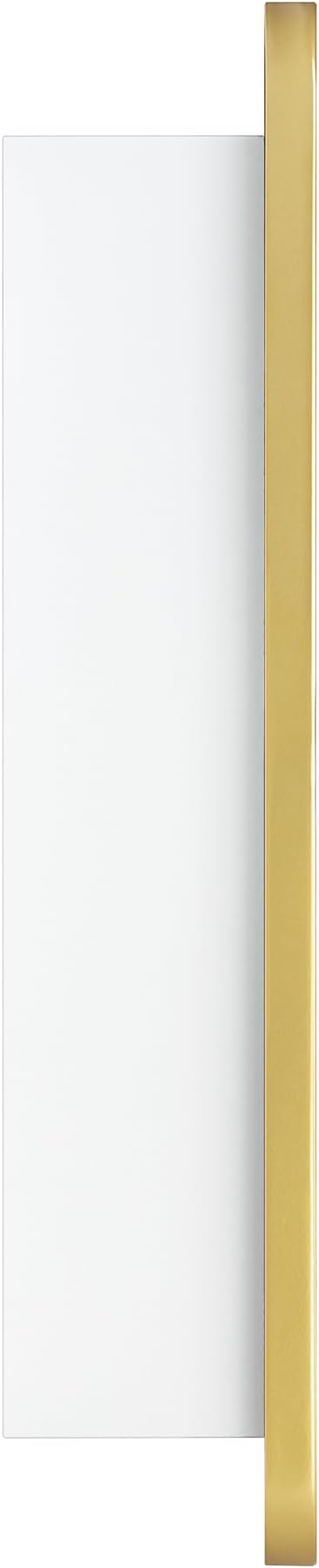 Brushed Gold Arched Recessed and Surface Mount Bathroom Medicine Cabinet with Mirror Metal Framed Rectangular Bathroom Cabinet with 3 Tempered Glass Adjustable Shelves 18x27''