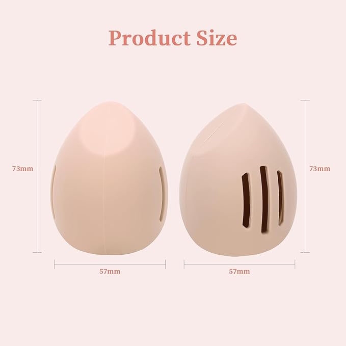 3 Pcs Makeup Sponge Holder, Cosmetic Travel Cases, Beauty Blender Storage, Durable Silicone Organizer for Wet or Dry Makeup Sponges, Space-Saving, Easy to Clean (white/pink/khaki)