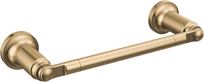 Delta Saylor (1-Pack) 8'' Towel Rack for Bathroom Champagne Bronze Towel Bar for Bathroom Wall Hand Towel Holder Rod Wall Mounted Kitchen Towel Holder 73508-CZ
