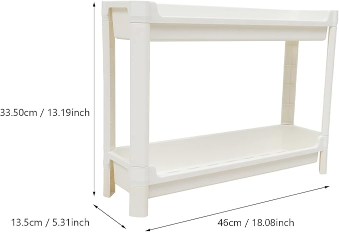 PRETYZOOM Toilet Storage Rack Floor Shelf for Bathroom Home Plastic Rack Corner Storage Shelf