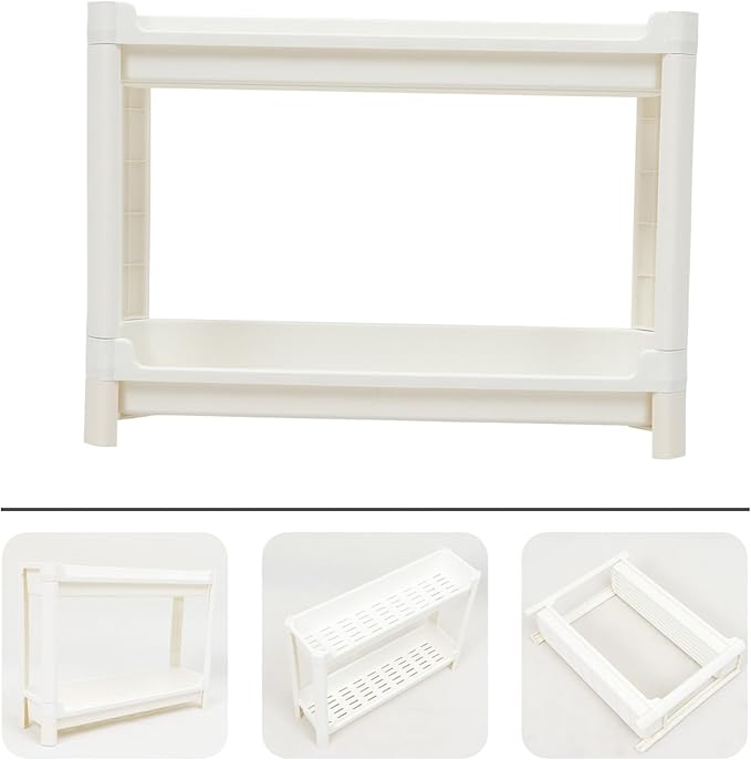ABOOFAN Wide Standing Shelves Bathroom Storage Organizer Home Corner Rack Plastic Rack