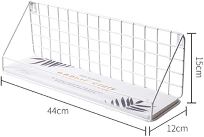 AGYH Bathroom Shelf Wall-Mounted Bathroom Vanity Storage Shelf (Two Styles) (Color : White, Size : 44cm)