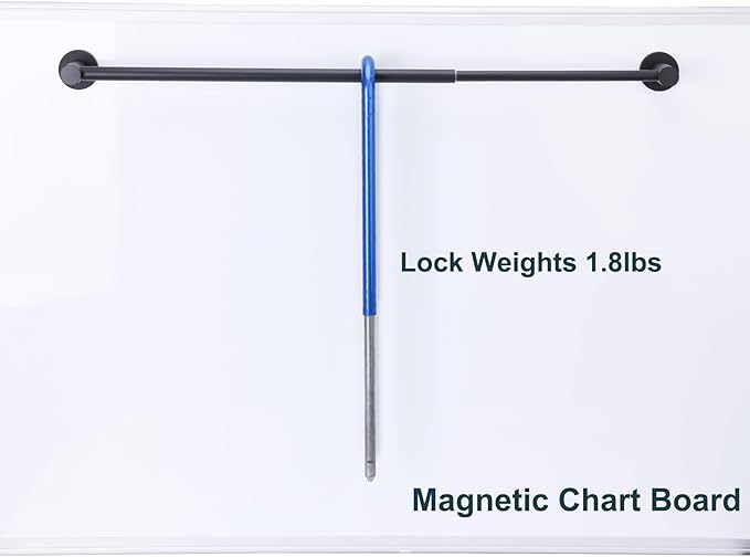 18-31.5 Inches Adjustable Magnetic Towel Bar Holder for Refrigerator, Magnet Flip Calendar Chart Rod for Whiteboard, Black