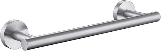 TASTOS 12 Inch Single Towel Bar Rack, Brushed Nickel, SUS 304 Stainless Steel Round Bathroom Towel Bar, Heavy Duty Towel Holder, Kitchen Towel Rod, Wall Mount with Screws