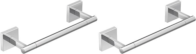 Moen Triva Chrome 9" Bathroom Hand -Towel Bar, BP1886CH (Pack of 2)