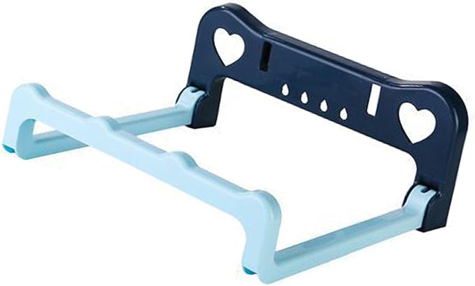 2PCS Washbasin Rack, Foldable Washbasin Storage Rack Wall Mounted Hanging Shelf for Bathroom Kitchen (Blue)