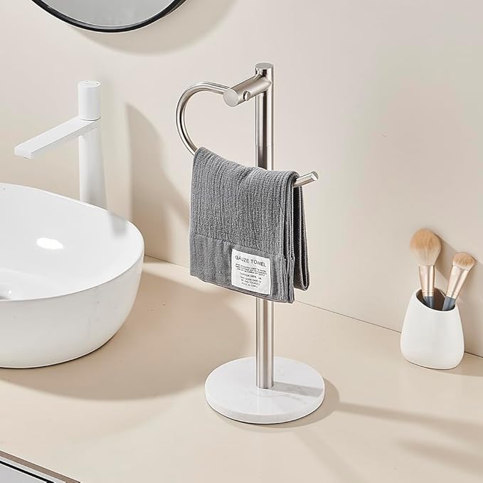 5PCS 304 Stainless Steel Bathroom Hardware Set，Including Towel bar，Towel Ring，Toilet Paper Holder,Robe Hook (Brushed Nickel)
