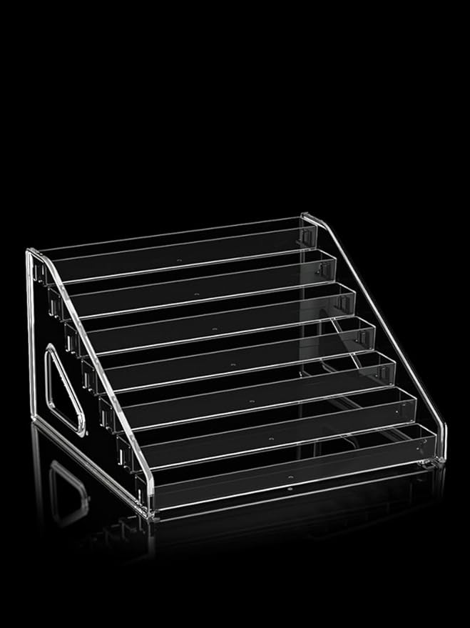 Nail Polish Organizer 7 Layers Acrylic Display Rack Storage Rack, Clear Essential Oil Stand Holder,Makeup Organizer No Tool Needed Assembly (7-layer)