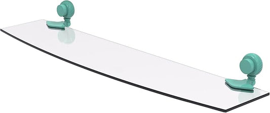 Allied Brass 433T/24-SFG Venus Collection 24 Inch Glass Shelf with Twist Accents, Sea Foam Green