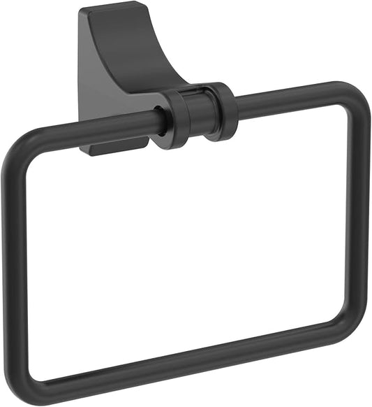 Amerock BH36052 Davenport 5-1/4" Wall Mounted Towel Ring - Matte Black