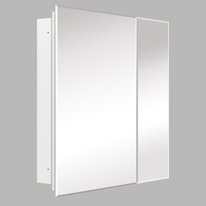 30X26 Inch Large Medicine Cabinet for Bathroom, Lightweight Combined Double Doors Mirrored Cabinet, Non-Assembly Needed, Recessed or Wall Mount, Flexiable Ample Storage, Soft Closing