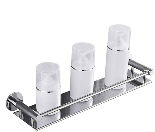 AGYH Stainless Steel Bathroom Mirror Front Shelf Single-Layer Storage Rack Bathroom Wall Hanging (Free Punching) (Size : 59cm)