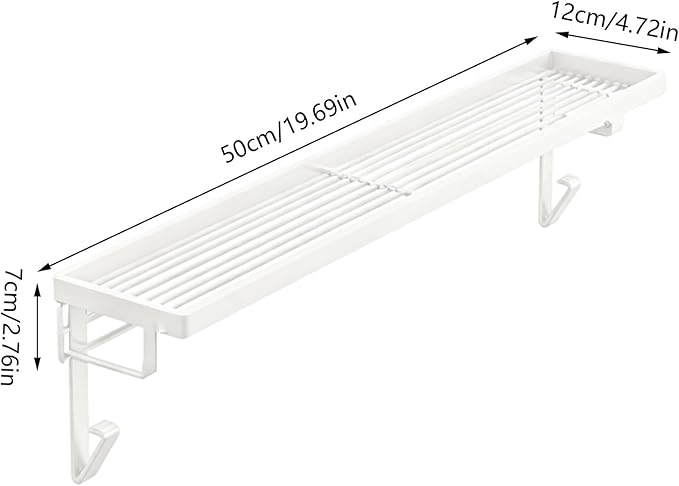 Radiator Cover Shelf - Iron Storage Rack No Drilling, Heat-Resistant Radiator Top Cover for Hotel Dorm Apartment Bedroom Living Room Bathroom Kitchen, Multifunctional Storage and Decorative Shelf for