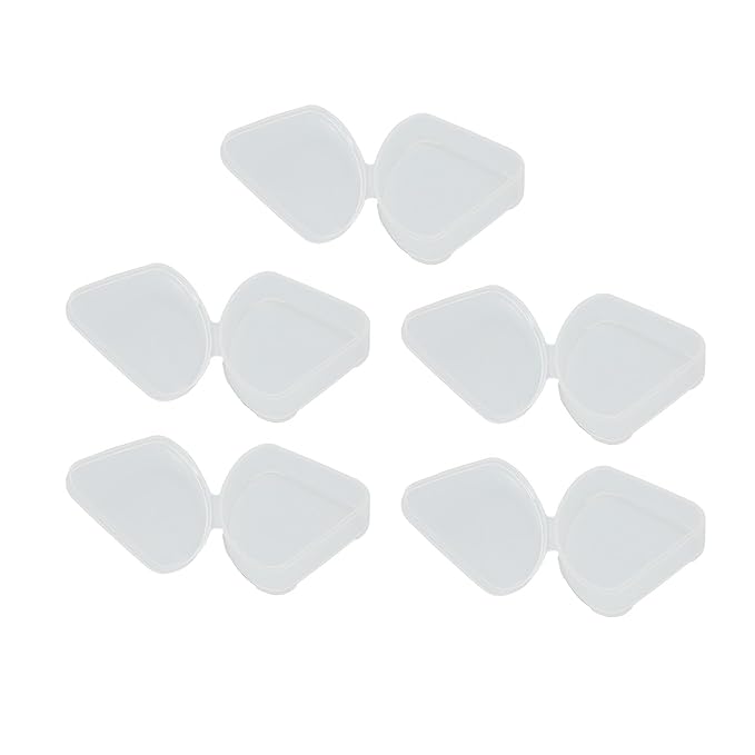 Makeup Storage Box, 5pcs Transparent Triangle Organizer for Makeup Artists, Jewelry Holder & Bead Storage Case, for Nail Tips & Capsules