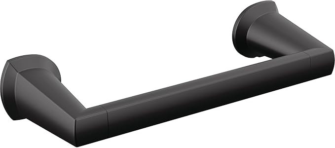 Delta Galeon (1-Pack) 8'' Towel Rack for Bathroom Matte Black Towel Bar for Bathroom Wall Hand Towel Holder Rod Wall Mounted Kitchen Towel Holder 77208-BL