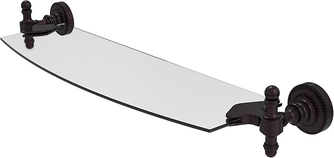 Allied Brass RD-33/18-ABZ Retro Dot 18 Inch Glass Shelf, Antique Bronze
