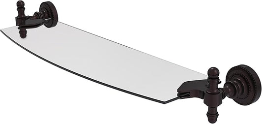 Allied Brass RD-33/18-ABZ Retro Dot 18 Inch Glass Shelf, Antique Bronze