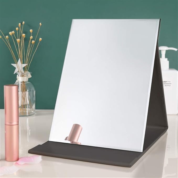 Zcooooool Large Portable Super HD Mirror - Multi Stand Angle Hand Free/Handheld/Tabletop Foldable 8.27x5.9 Inch