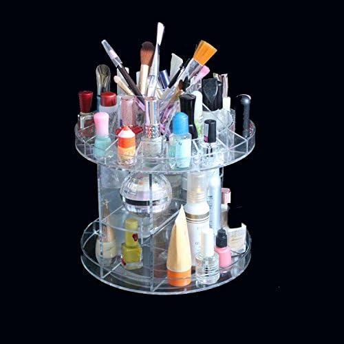 Modern Home Deluxe Rotating Acrylic Cosmetic/Makeup Organizer 8.7" x 7.9"
