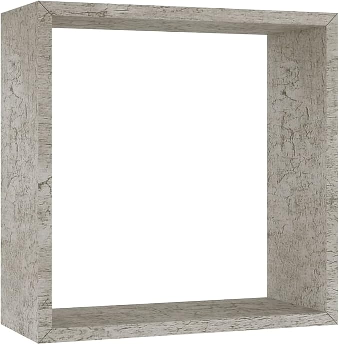 Wall Cube Shelves Set of 3 Concrete Gray Modern Floating Shelves Storage Display Organizer for Living Room Bedroom Office Decor