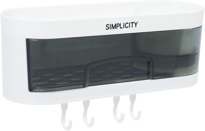 ULTECHNOVO Wall-Mounted Bathroom Shelf Storage Rack, Plastic No-Drill Multipurpose Wall Shelves for Kitchen and Bathroom Organization, Space-Saving Storage Solution Random Color