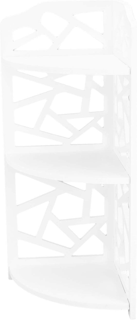 ZJchao Corner Shelf Stand, Bathroom Shelves Bathroom Storage Shelf 3 Tier Corner Shelves, Plant Standing Rack, Standing Corner Shelf, Bedroom Organizer Corner Rack with Hollow Design