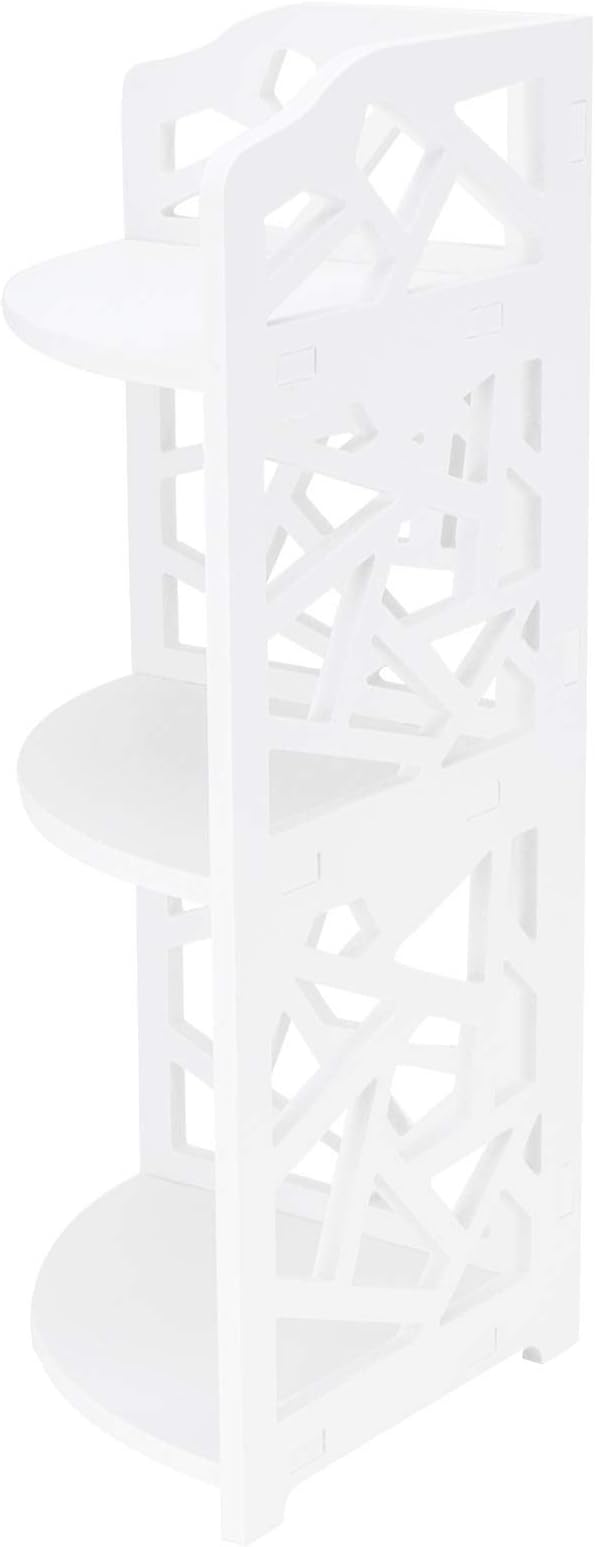 ZJchao Corner Shelf Stand, Bathroom Shelves Bathroom Storage Shelf 3 Tier Corner Shelves, Plant Standing Rack, Standing Corner Shelf, Bedroom Organizer Corner Rack with Hollow Design