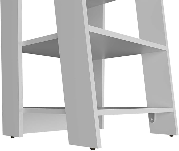HomeStock Bathroom Shelf Freestanding - 4 Tier Open Storage Organizer - White